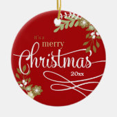 Décoration En Céramique 1er Noël en Big Brother photo personnalisée (Devant)