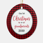 Décoration En Céramique 1er Noël en tant que grands-parents Photo (Gauche)