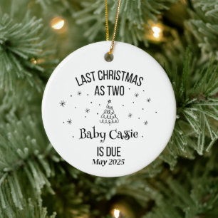 Décoration En Céramique 1er Noël en tant que nouveaux parents
