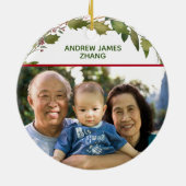 Décoration En Céramique 1er Noël Grands grands-parents 2 Photo Holly (Dos)