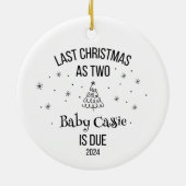 Décoration En Céramique 1er Noël personnalisé en tant que nouveaux parents (Dos)