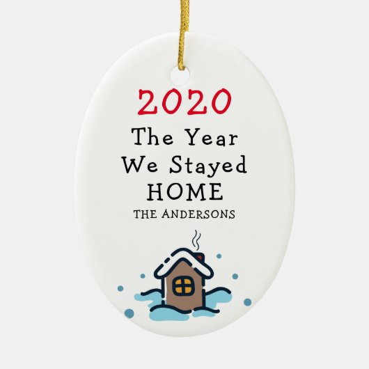 Décoration En Céramique 2020 Funny Pandemic Noël Ornament (Devant)