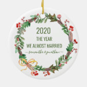 Décoration En Céramique 2020 L'année où nous avons failli épouser Watercol (Dos)