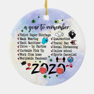 Décoration En Céramique 2020 Quarantaine pandémique Noël