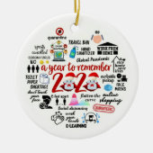 Décoration En Céramique 2020 Quarantaine pandémique Noël (Devant)