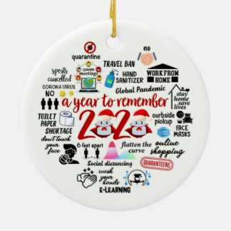 Décoration En Céramique 2020 Quarantaine pandémique Noël