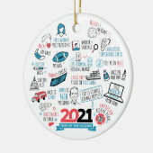 Décoration En Céramique 2021 Vaccin de Noël Année Jours fériés Keepsaké (Gauche)