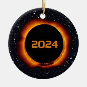 Décoration En Céramique 2024 Éclipse solaire totale Date Ciel étoilé