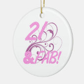 Décoration En Céramique 21 Et Fabuleux anniversaire (Gauche)