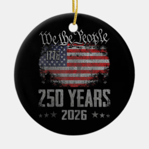 Décoration En Céramique 250 ans 250e anniversaire américain USA patriotiqu