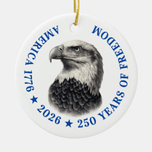 Décoration En Céramique 250e anniversaire États-Unis 2026 Pygargue à tête 