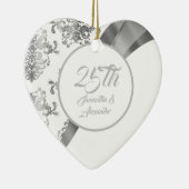 Décoration En Céramique 25e anniversaire de la mariage d'argent (Droite)
