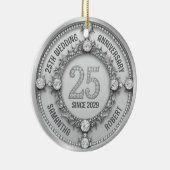 Décoration En Céramique 25e anniversaire de Mariage (Droite)