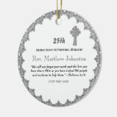 Décoration En Céramique 25e anniversaire d'Ordination Ecriture personnalis (Gauche)