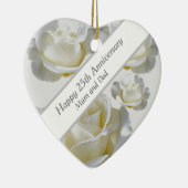 Décoration En Céramique 25e anniversaire éditable Rose d'argent (Droite)