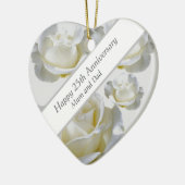 Décoration En Céramique 25e anniversaire éditable Rose d'argent (Gauche)