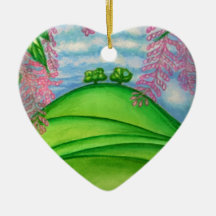 2 arbres et la peinture de fleurs de macadamia