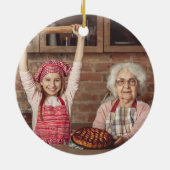 Décoration En Céramique 2 Photo Plaid Red Buffalo de grand-mère (Dos)