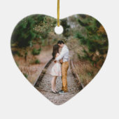 Décoration En Céramique 2 Photo Premier Noël Engagé Faux Marble Heart (Dos)