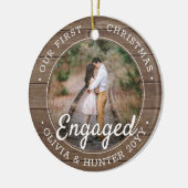 Décoration En Céramique 2 Photo Premier Noël Engagé Rustic Faux Wood (Gauche)