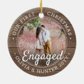 Décoration En Céramique 2 Photo Premier Noël Engagé Rustic Faux Wood (Dos)