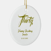 Décoration En Céramique 30th birthday add name date year gold template thi (Droite)