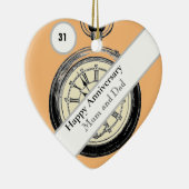 Décoration En Céramique 31e anniversaire du Mariage (Droite)