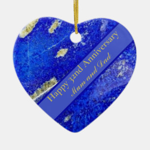 Décoration En Céramique 32e anniversaire du Mariage modifiable