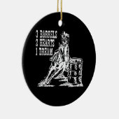 Décoration En Céramique 3 Barils 2 Coeurs 1 Dream Barrel Racing (Droite)