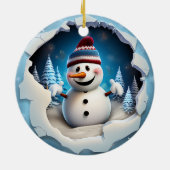 Décoration En Céramique 3d Snowman (Dos)