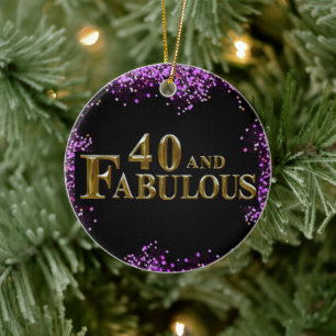 Décoration En Céramique 40e anniversaire