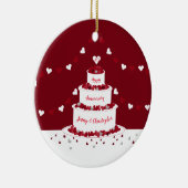 Décoration En Céramique 40e anniversaire de rubis mariage conception de gâ (Droite)