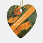 Décoration En Céramique 40e anniversaire Mariage Nasturtium alternative (Gauche)