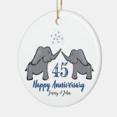 Décoration En Céramique 45e anniversaire de l'éléphant saphir (Gauche)