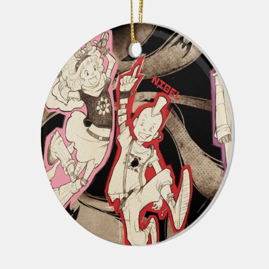 Décoration En Céramique 4 petits monstres - groupe (Gauche)