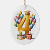 Décoration En Céramique 4e anniversaire doré (Droite)