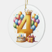Décoration En Céramique 4e anniversaire doré (Gauche)