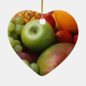 Décoration En Céramique 4e anniversaire, Fruits et Fleurs, Coeur (Dos)