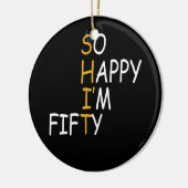 Décoration En Céramique 50e Anniversaire 1972 50 Ans Tellement Heureux Moi (Gauche)