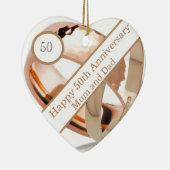 Décoration En Céramique 50e anniversaire du Mariage (Droite)