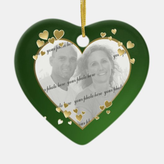 Décoration En Céramique 50e anniversaire Heart Photo Keepsaké (Devant)