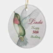 Décoration En Céramique 50e anniversaire Hummingbird Keepsaké Aquarelle (Gauche)