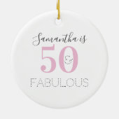 Décoration En Céramique 50e anniversaire Typographie personnalisée (Dos)