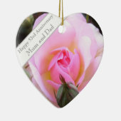 Décoration En Céramique 53e anniversaire du Mariage Rose rose (Droite)