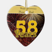 Décoration En Céramique 58e anniversaire du Mariage (Droite)