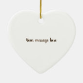 Décoration En Céramique 5th Wood Wedding Anniversary ornament with tree (Dos)