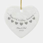 Décoration En Céramique 60e anniversaire du Mariage Diamond maman & papa (Dos)