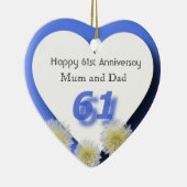 Décoration En Céramique 61e anniversaire du Mariage (Droite)