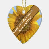 Décoration En Céramique 64e anniversaire Tournesol Coeur en forme (Gauche)