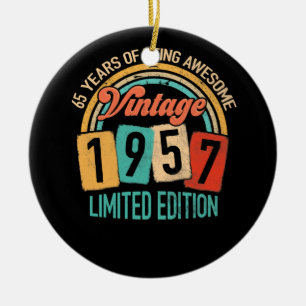 Décoration En Céramique 65 Years Old Of Be Awesome In 1957 65th Birthday